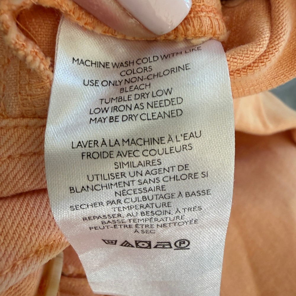 Pilcro Anthropologie Sailor Wide-Leg Pants/Jeans Peach SZ 29 Cottagecore - Picture 13 of 14